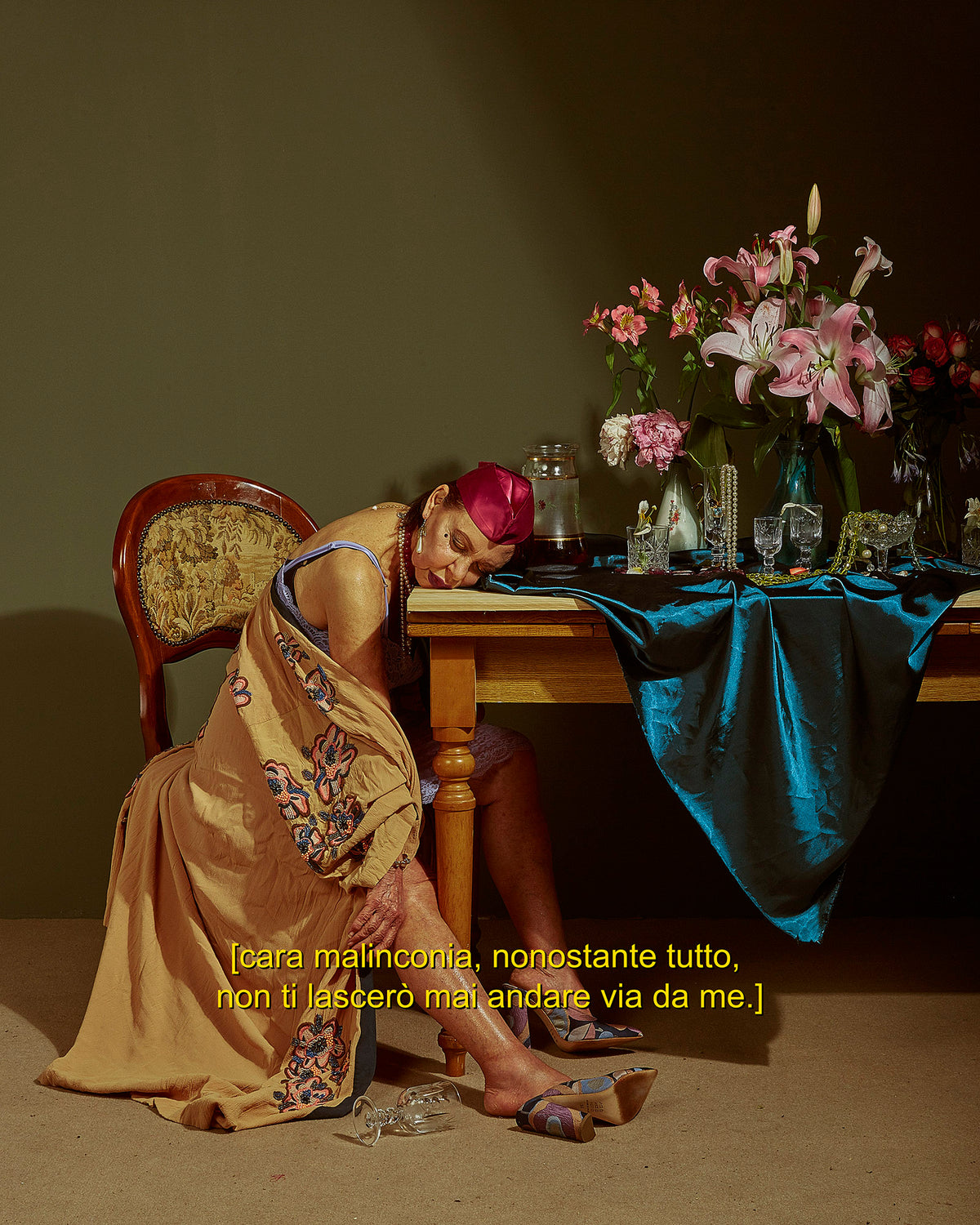 [cara malinconia, nonostante tutto, non ti lascerò mai andare via da me.]